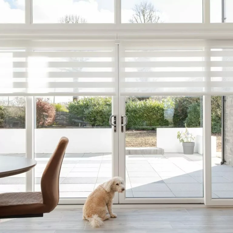 Patio Door Blinds - Window Blinds White Version and Cat