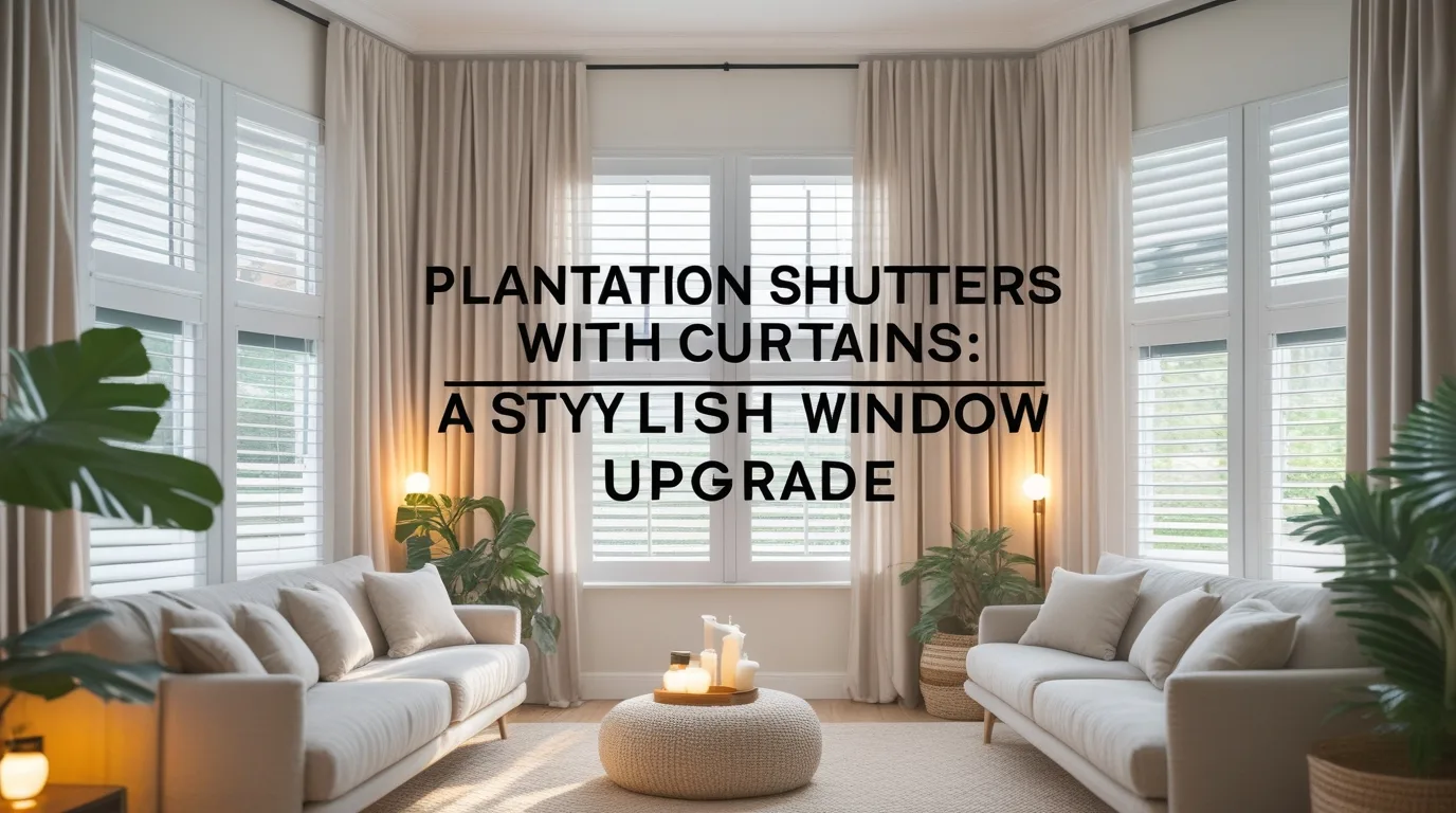 plantation shutters with curtains