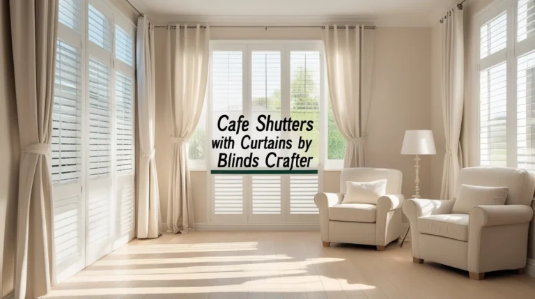 cafe shutters with curtains